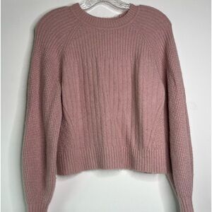 Athleta Womens Merino Wool Blend Pullover Sweater Small Pink
